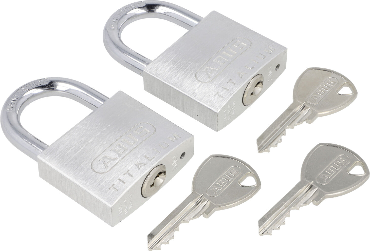 ABUS Vorhängeschloss Titalium 64TI/40, gleichschließend, 2x