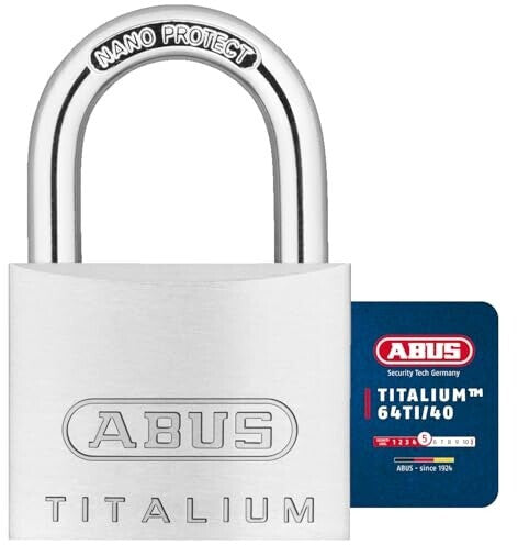 ABUS Vorhängeschloss Titalium 64TI/40, gleichschließend, 2x